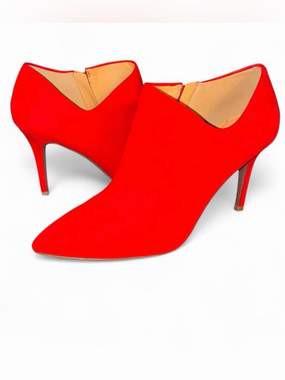 Jessica Simpson Red Pointed Toe Stiletto Ankle Booties